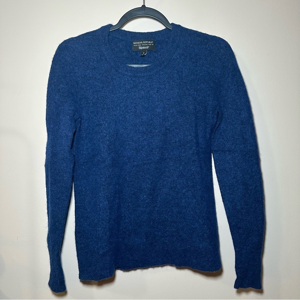 Banana Republic Filpucci Wool Alpaca Blend Sweater Womens Small Blue Pullover